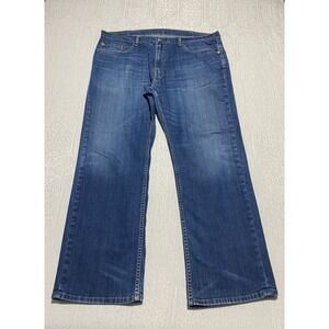 Levis 559 Straight Fit Jeans Mens 40×30 Blue Denim Classic Casual Pants Whiskers